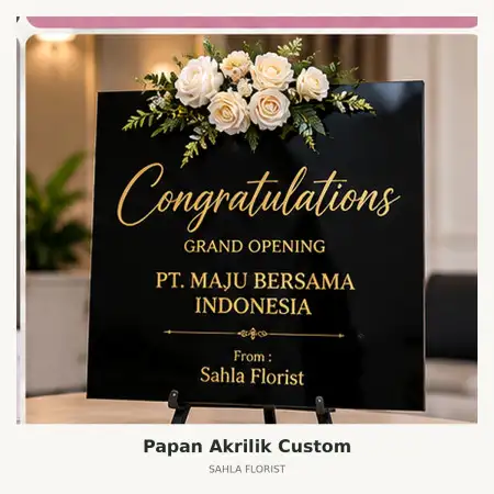 Papan Bunga Akrilik Pancoran Mas